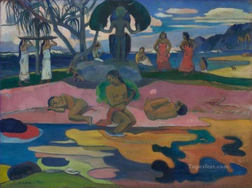 Paul Gauguin Painting - Mahana no atua Día de Dios c Postimpresionismo Primitivismo Paul Gauguin